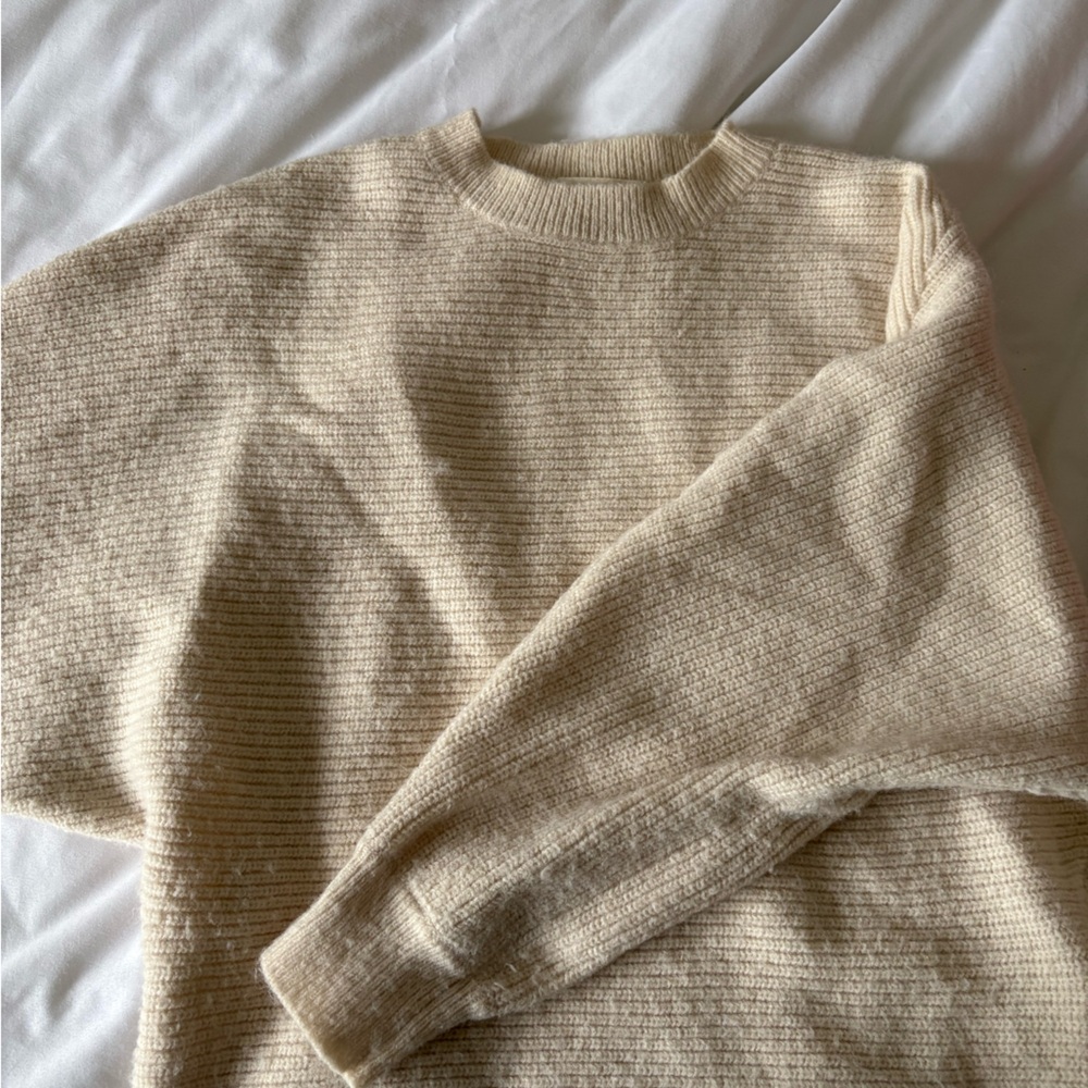 Cream Crew Neck Sweater